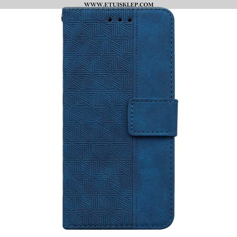 Etui Folio do Honor 90 z Łańcuch Tkany Wzór Na Ramiączkach